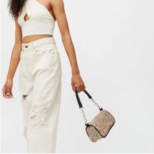 NWT Urban Outfitter Leopard Calf Hair Shoulder Bag